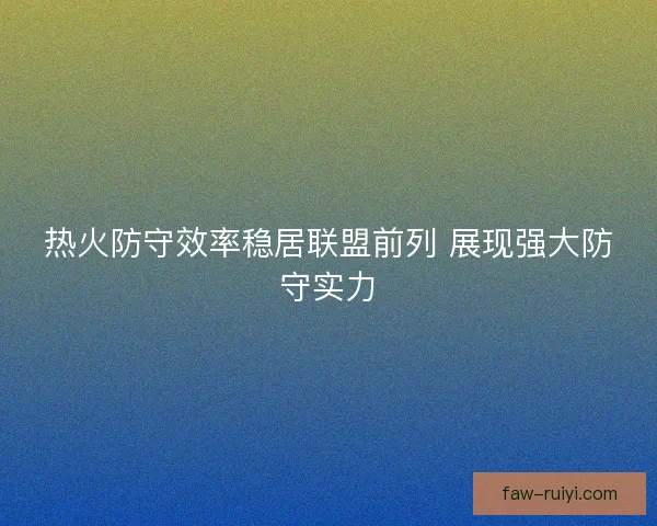 热火防守效率稳居联盟前列 展现强大防守实力